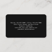 高級エレガントウバーモダンタクシー運転手 名刺 (裏面)