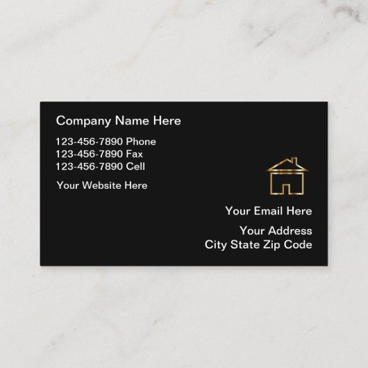 高級エレガントエテ実在ート・ビジネス・カード 名刺 (裏面)