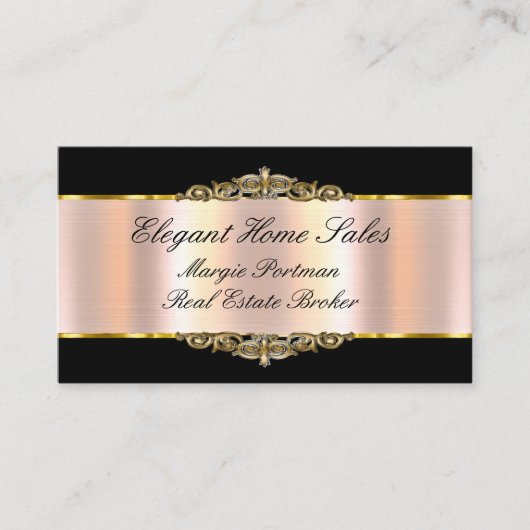 高級エレガントエテ実在ート・ビジネス・カード 名刺 (正面)