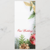 高級エレガントクリスマスウィンターウエディングメニュー メニュー (裏面)