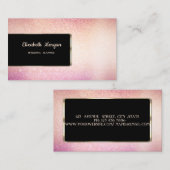 高級エレガントグリッタースタイリッシュ、フレーム 名刺 (正面/裏面)