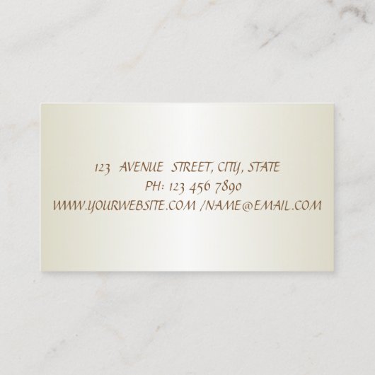 高級エレガントグリッター金ゴールドフレーム 名刺 (裏面)