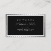 高級エレガントシルバーメタル 名刺 (裏面)