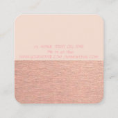 高級エレガントシンプルダイヤモンド，真珠 スクエア名刺 (裏面)