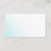 高級エレガントターコイズティール(緑がかった色)金ゴールドプロフェッショナル 名刺 (裏面)