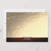 高級エレガントチョコレート/金ゴールド誕生日パーティー 招待状 (裏面)