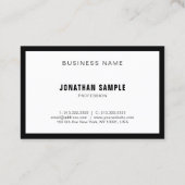 高級エレガントデザインシンプル白黒モダン 名刺 (裏面)