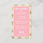 高級エレガントネイルサロンネイルサロンフォトコラージュ 名刺 (裏面)