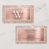 高級エレガントバラフェイク金ゴールドグリッターメタル 名刺 (正面/裏面)