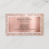 高級エレガントバラフェイク金ゴールドグリッターメタル 名刺 (裏面)