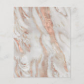 高級エレガントバラ金ゴールド大理石結婚式招待状 チラシ (裏面)