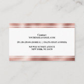 高級エレガントバラ金ゴールド 名刺 (裏面)