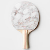高級エレガントバラ-金ゴールドフェイク大理石 卓球ラケット (裏面)