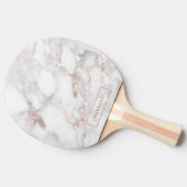 高級エレガントバラ-金ゴールドフェイク大理石 卓球ラケット (横)