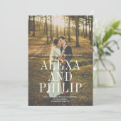 高級エレガントビッグフォト結婚ズ 招待状 (スタンド正面)