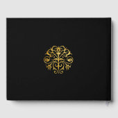 高級エレガントブシンプルラックスと金ゴールド結婚ズ ゲストブック (裏面)