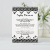 高級エレガントブラックレース安全対策 エンクロージャーカード (スタンド正面)