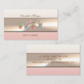 高級エレガントプロフェッショナル多肉類 名刺 (正面/裏面)