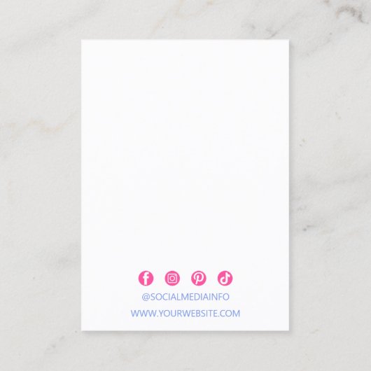 高級エレガントホログラフィックジュエリーホルダーディスプレイ 名刺 (裏面)