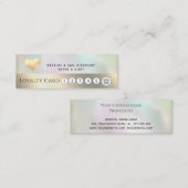 高級エレガントホログラフィ金ゴールドハート ロイヤリティカード (正面/裏面)