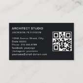 高級エレガントマットブラックとグレープロフェッショナル 名刺 (裏面)