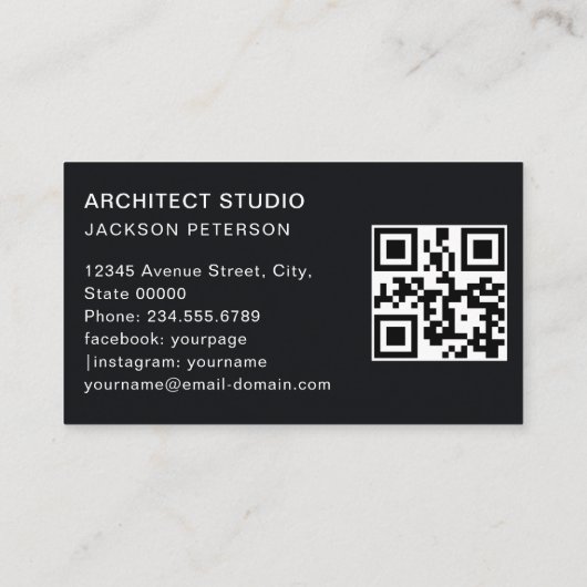 高級エレガントマットブラックとグレープロフェッショナル 名刺 (裏面)