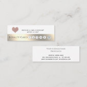 高級エレガントメタリックソフトピンクハート ロイヤリティカード (正面/裏面)