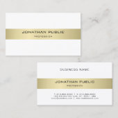 高級エレガントモダンお洒落デザイントレンディープレーン 名刺 (正面/裏面)