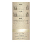 高級エレガントモダン金ゴールドフェイクメニューカード ラックカード (裏面)