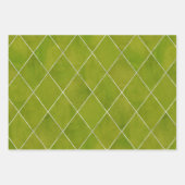 高級エレガントヴィンテージジュエルトーンアーガイルパターン ラッピングペーパーシート (正面3)