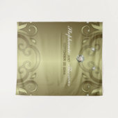 高級エレガントヴィンテージビクトリアン金ゴールド結婚ズ タペストリー (正面(横))