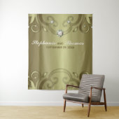 高級エレガントヴィンテージビクトリアン金ゴールド結婚ズ タペストリー (インサイチュ)