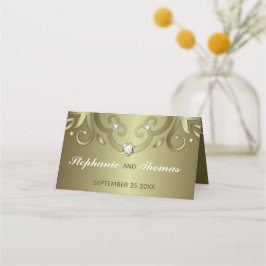 高級エレガントヴィンテージビクトリアン金ゴールド結婚ズ プレイスカード