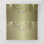 高級エレガントヴィンテージビクトリアン金ゴールド結婚ズ プレイスカード (内部開封)