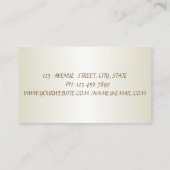 高級エレガントヴィンテージ金ゴールド 名刺 (裏面)