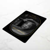 高級エレガント写真卒業フォイル発表 箔招待状 (回転した状態)