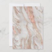 高級エレガント大理石バラ金ゴールドブライダルシャワー 招待状 (裏面)