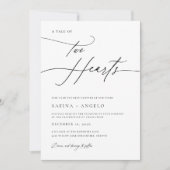 高級エレガント手書き書結婚道 招待状 (正面)