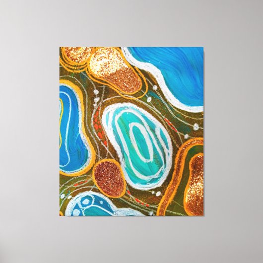 高級エレガント抽象芸術抽象芸術モダンアート キャンバスプリント (正面)