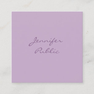 高級エレガント書道台本パモダンープル スクエア名刺