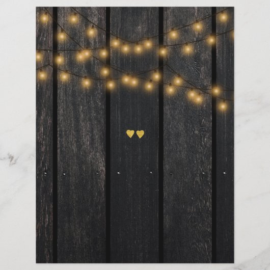 高級エレガント木材金ゴールドタイポグラフィレシピカード (裏面)