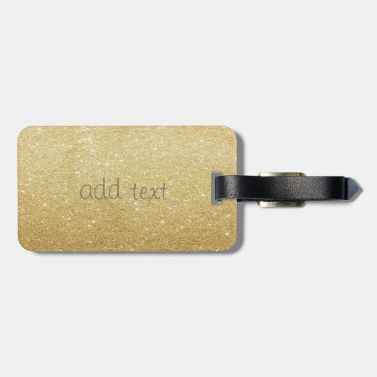 高級エレガント洗練された猫、キラキラ ラゲッジタグ (裏面横)