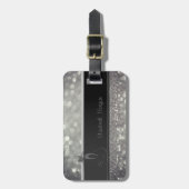 高級エレガント洗練された,きらびやかな猫,《写真》ぼけ味 ラゲッジタグ (正面縦)