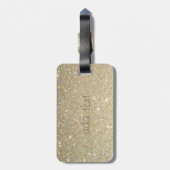 高級エレガント洗練、猫、キラキラ ラゲッジタグ (裏面縦)