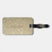 高級エレガント洗練、猫、キラキラ ラゲッジタグ (裏面横)