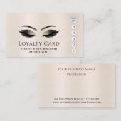 高級エレガント真珠のメタリックまばゆがメイクアップ ロイヤリティカード (正面/裏面)