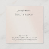 高級エレガント真珠ホログラフィック発光 スクエア名刺 (裏面)