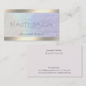 高級エレガント真珠ホログラフィック発光 名刺 (正面/裏面)