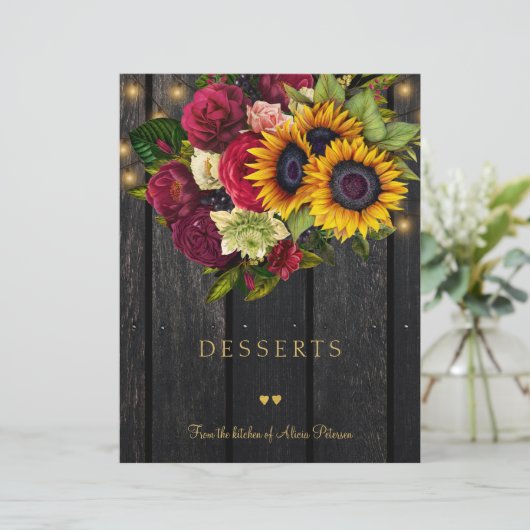 高級エレガント素朴な金ゴールドスクリプトクックブック分周器 (スタンド正面)