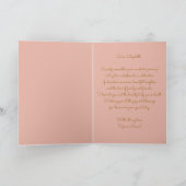 高級エレガント金ゴールドとソフトピンク70誕生日 カード (内部)